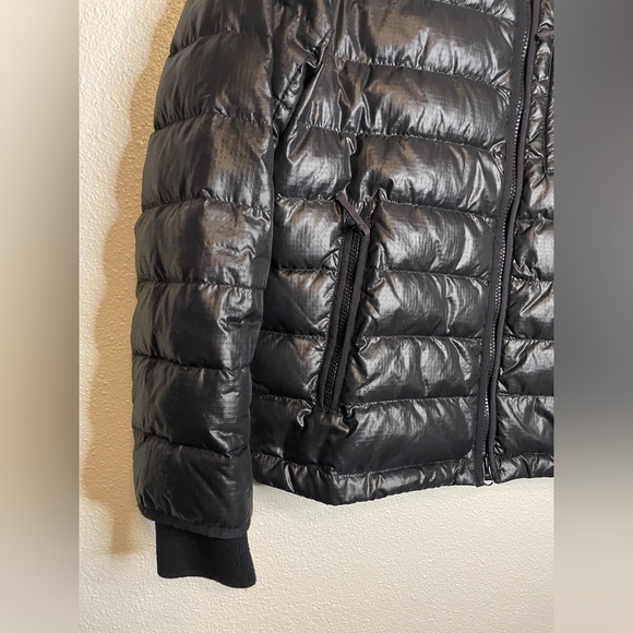 J. Crew Nylon Goose Down Puffer Jacket Black Full Zip Small Outdoor Granola Hike - Picture 3 of 10